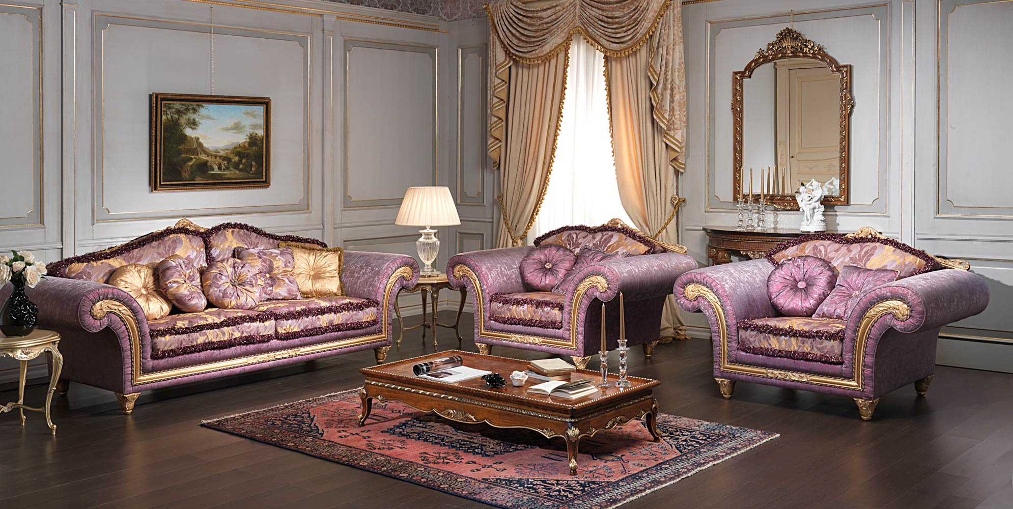 Salotto classico di lusso imperial vimercati meda for Interni classici di lusso