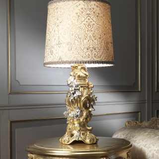 Lampada classica in oro foglia barocca