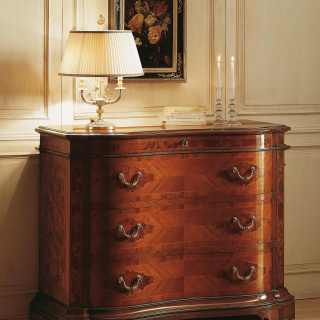 Walnut classic chest of drawers, 700 lombardo collection of luxury furniture