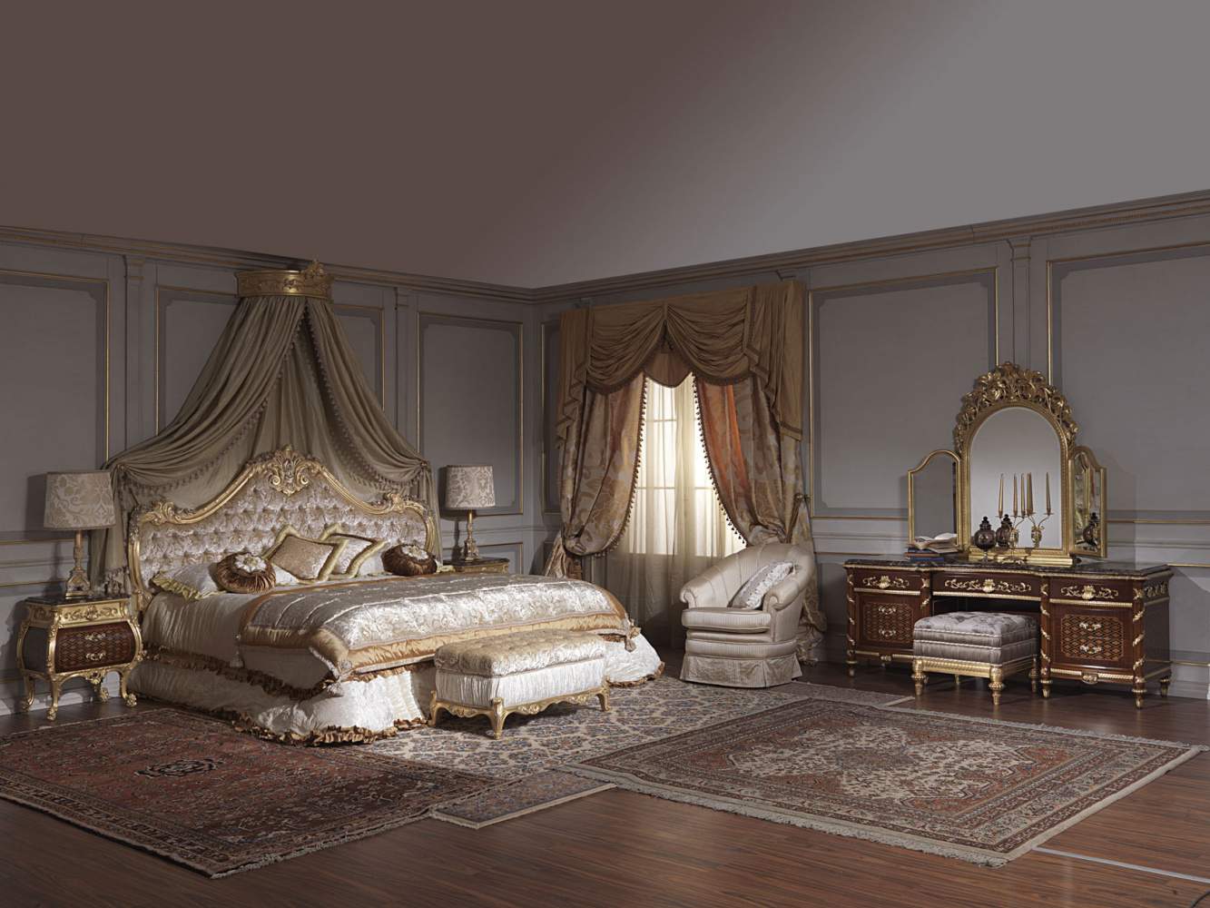 Camera da letto classica 700 italiano e Luigi XV