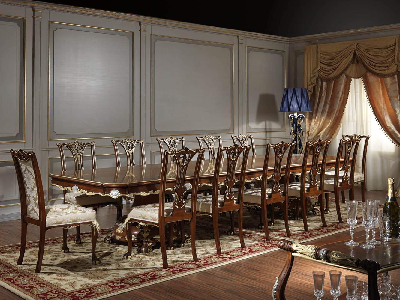 Tavolo per ricevimento di lusso in stile classico Luigi XV